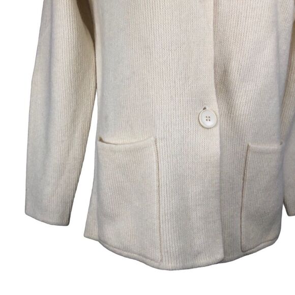 SML Sport Vintage Sweater Blazer Lambswool Angora Cream Size Small NWT - Picture 4 of 12